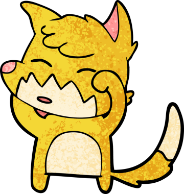 bir insan tarafından çizilmiş tilki çizgi filmi