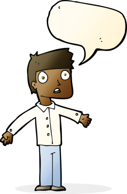 Bir insan tarafından çizilen konuşma baloncuğuyla adamı şok eden çizgi film.