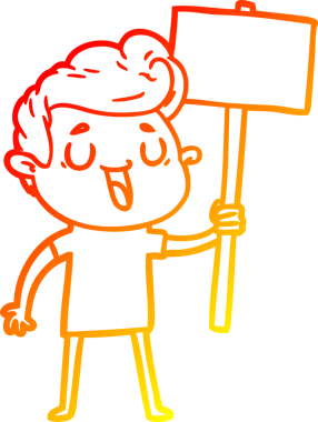 Bir insan tarafından çizilmiş mutlu bir çizgi film karakteri çizimi.