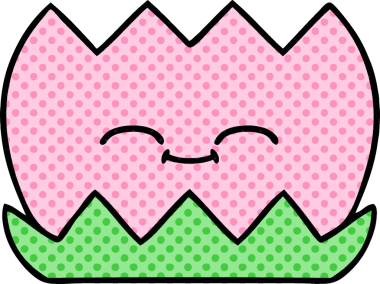 Bir insan tarafından çizilmiş bir nilüfer çiçeği çizgi filmi.