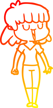 Bir insan tarafından çizilmiş bir karikatür kadın çizimi