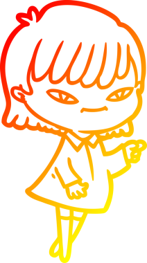 Bir insan tarafından çizilmiş çizgi film karakteri.