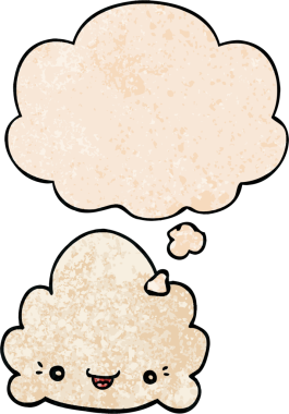 bir insan tarafından çizilmiş grunge desen biçiminde düşünce baloncuğu olan çizgi film bulutu