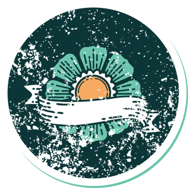 Bir insanın çizdiği çiçek ve pankartın sembolik dövmeli resmi.