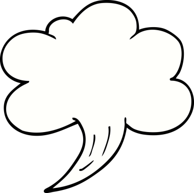 Bir insan tarafından çizilmiş karikatür rüzgarı.