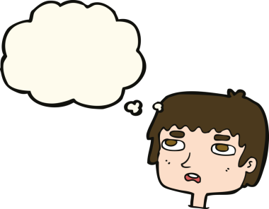 Bir insan tarafından çizilmiş karikatür, mutsuz surat.