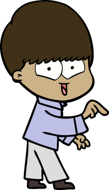 Bir insan tarafından çizilmiş mutlu çocuk çizgi filmi.