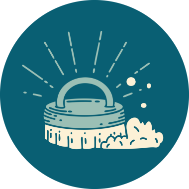 Bir insan tarafından çizilmiş dövme fırçasının simgesi