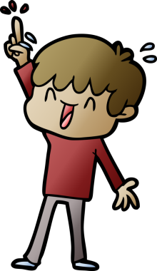 Bir insan tarafından çizilmiş gülen çocuk.