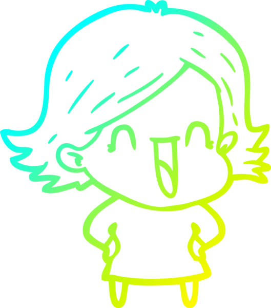 Bir insan tarafından çizilmiş gülen bir karikatür çizimi.