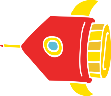 bir insan tarafından çizilmiş karalama roketi