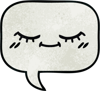 Bir insan tarafından çizilmiş bir konuşma baloncuğunun retro grunge doku karikatürü