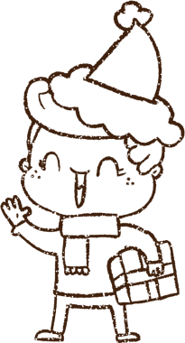 Bir insan tarafından çizilmiş Noel Adamı Kömürü