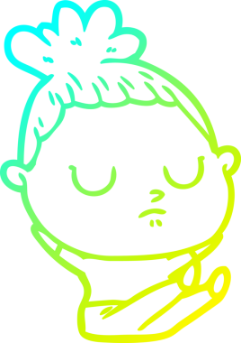 Bir insan tarafından çizilmiş soğuk bir çizgi film çizimi.