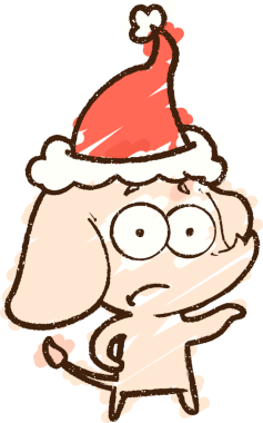 Bir insan tarafından çizilmiş Noel Fili Tebeşiri