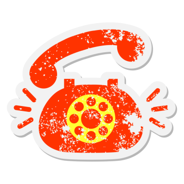 Bir insan tarafından çizilmiş zil sesi grunge etiketi.