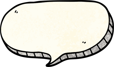 Bir insan tarafından çizilmiş grunge desenli karikatür konuşma balonu