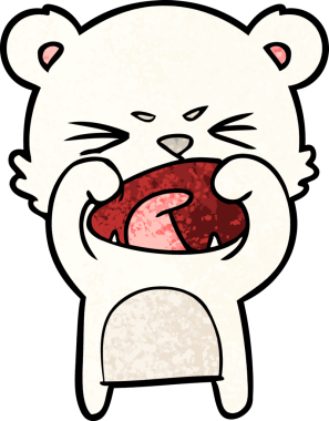 Bir insan tarafından çizilmiş kutup ayısı karikatürü