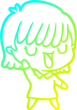 Bir insan tarafından çizilmiş bir karikatür kadın çizimi.