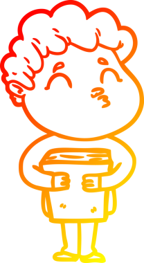 Bir insan tarafından çizilen çizgi film karakterinin sıcak çizgi çizimi