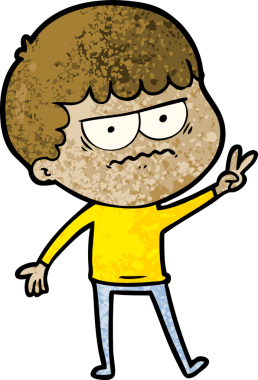 Bir insan tarafından çizilmiş rahatsız bir adam.