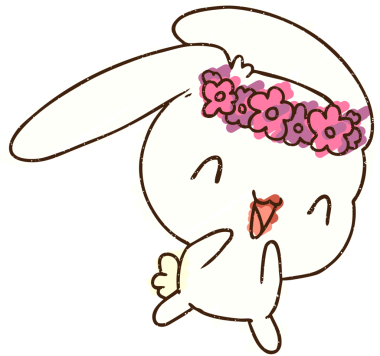 Bir insan tarafından çizilen Mutlu Tavşan Tebeşiri