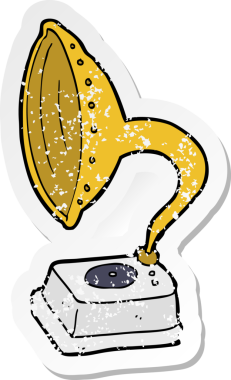 Bir insan tarafından çizilmiş bir karikatürün gerilimli çıkartması.