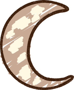 Bir insan tarafından çizilen Ay Tebeşiri