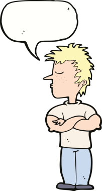 Bir insan tarafından çizilen konuşma baloncuğuyla dinlemeyi reddeden karikatürist.