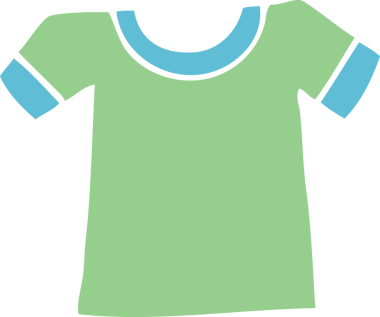 Bir insan tarafından çizilmiş düz renkli çizgi film tişörtü