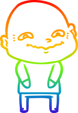 Gökkuşağı gradyan çizimi bir insan tarafından çizilmiş ürkütücü bir çizgi.