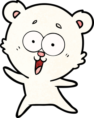 Bir insan tarafından çizilmiş kutup ayısı karikatürü