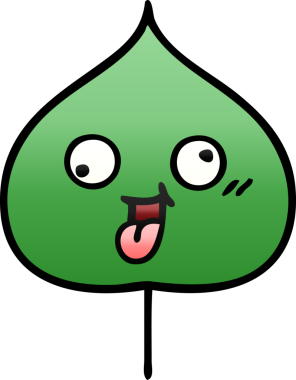 Bir insan tarafından çizilmiş dışavurumsal yaprağın gölgelenmiş çizimi