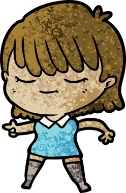 Bir insan tarafından çizilmiş karikatür kadın.