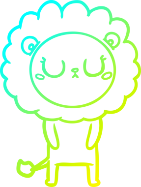 Bir insan tarafından çizilmiş karikatür aslanı çizimi.