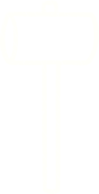 Bir insan tarafından çizilmiş tahta çekiç tebeşiri