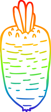 Bir insan tarafından çizilmiş bir sebze çizgi çizimi.