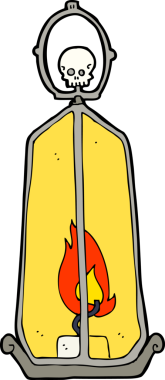 Bir insan tarafından çizilmiş garip bir fener.