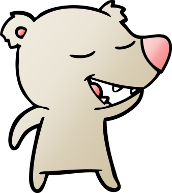 Bir insan tarafından çizilmiş çizgi film ayısı.