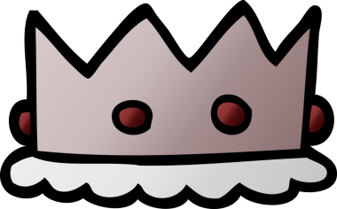 Bir insan tarafından çizilmiş gümüş taç.