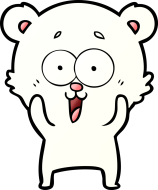 Bir insan tarafından çizilmiş kutup ayısı karikatürü