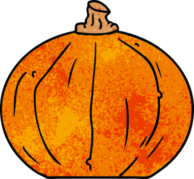 İnsan eliyle çizilmiş bir balkabağı karalaması.