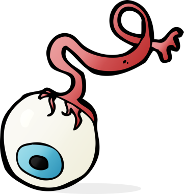 Bir insan tarafından çizilmiş iğrenç bir göz.