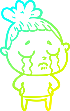 Bir insan tarafından çizilmiş ağlayan bir karikatür çizimi.