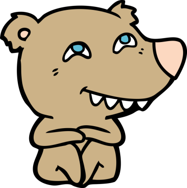 Bir insan tarafından çizilmiş bir çizgi film karakteri.