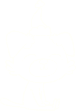 Bir insan tarafından çizilen Noel Köpeği Tebeşiri