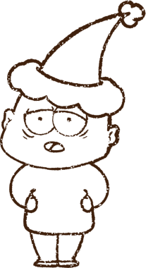 Bir insan tarafından çizilmiş Noel Adamı Kömürü