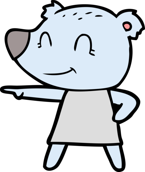 Bir insan tarafından çizilmiş dişi ayı çizgi filmi.