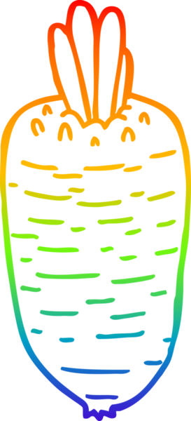 Bir insan tarafından çizilmiş bir sebze çizgi çizimi.