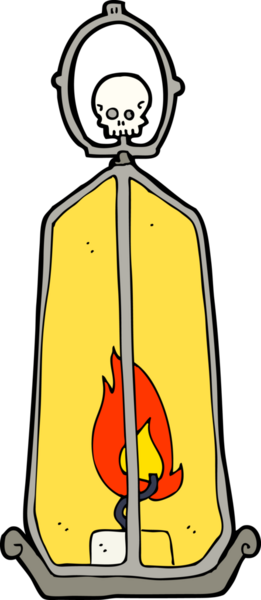 Bir insan tarafından çizilmiş garip bir fener.